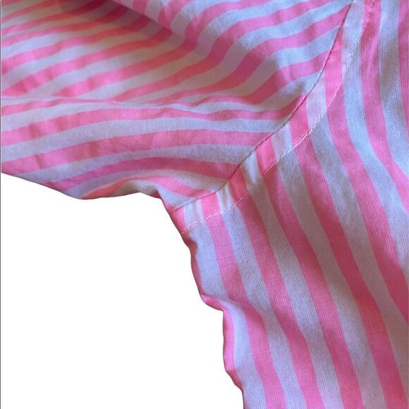 ⭐️⭐️HOST PICK⭐️⭐️ EUC Pink Tartan pink and white striped shirt - Picture 6 of 10